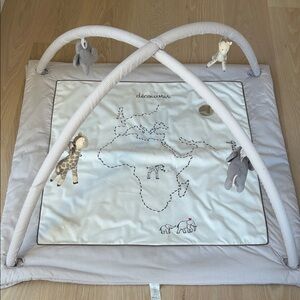 Jacadi Cream and Gray Animal Play Mat